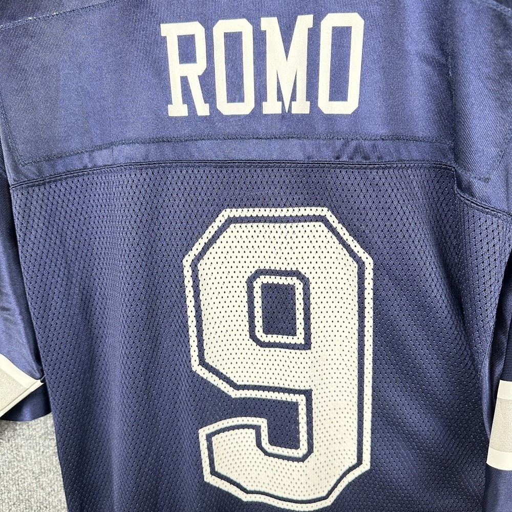 Reebok Tony Romo Dallas Cowboys NFL Jersey Mens Large Blue Mesh 9 Authentic Onfi